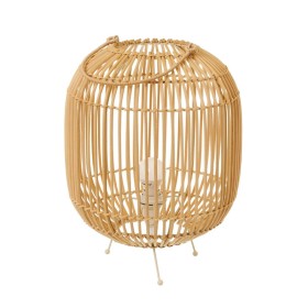 Lampada da tavolo Naturale Metallo Rattan 40 W 220-240 V 27 x 27 x 35 cm di BigBuy Home, Lampade da tavolo e abat-jour - Rif:...