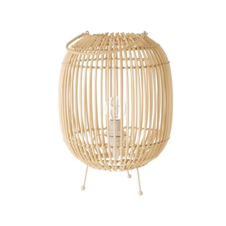 Lampada da tavolo Naturale Metallo Rattan 40 W 220-240 V 23 x 23 x 31 cm di BigBuy Home, Lampade da tavolo e abat-jour - Rif:...