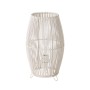 Lâmpada de mesa Branco Metal Bambu 40 W 220-240 V 17 x 17 x 29 cm de BigBuy Home, Candeeiros de mesa e de cabeceira - Ref: S8...