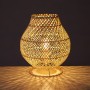 Desk lamp Natural Metal Rattan 40 W 220-240 V 24 x 24 x 27 cm by BigBuy Home, Bedside and Table Lamps - Ref: S8807533, Price:...