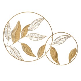 Decoração de Parede Dourado Ferro Folhas 102,5 x 2 x 66 cm de BigBuy Home, Adornos - Ref: S8807563, Preço: 36,58 €, Desconto: %