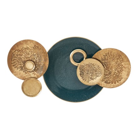 Wall Decoration Blue Golden Iron Circles 88 x 8,5 x 48 cm | Tienda24 - Global Online Shop Tienda24.eu