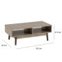 Table Basse Naturel 100 x 50 x 37,5 cm de BigBuy Home, Tables - Réf : S8807610, Prix : 53,95 €, Remise : %