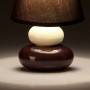 Desk lamp Brown Cream PVC Cloth Ceramic 40 W 15 x 15 x 23 cm by BigBuy Home, Bedside and Table Lamps - Ref: S8807631, Price: ...