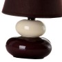 Lampe de bureau Marron Crème PVC Tissu Céramique 40 W 15 x 15 x 23 cm de BigBuy Home, Lampes de chevet - Réf : S8807631, Prix...