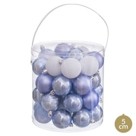 Weihnachtsbaumkugeln Blau Kunststoff Ø 5 cm (40 Stück) von BigBuy Home, Weihnachten - Ref: S8807634, Preis: 13,26 €, Rabatt: %