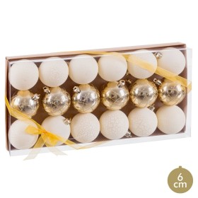 Christmas Baubles Golden Plastic Ø 6 cm (18 Units) by BigBuy Home, Christmas - Ref: S8807638, Price: 9,43 €, Discount: %