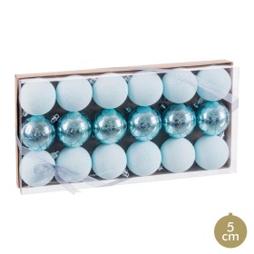 Boules de Noël Bleu Plastique Ø 5 cm (18 Unités) de BigBuy Home, Noël - Réf : S8807640, Prix : 6,87 €, Remise : %