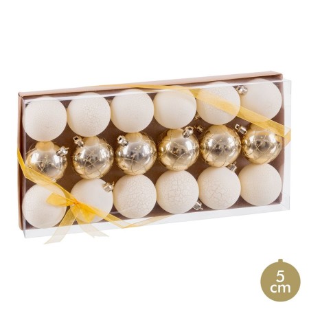 Christmas Baubles Golden Plastic Ø 5 cm (18 Units) by BigBuy Home, Christmas - Ref: S8807642, Price: 6,87 €, Discount: %