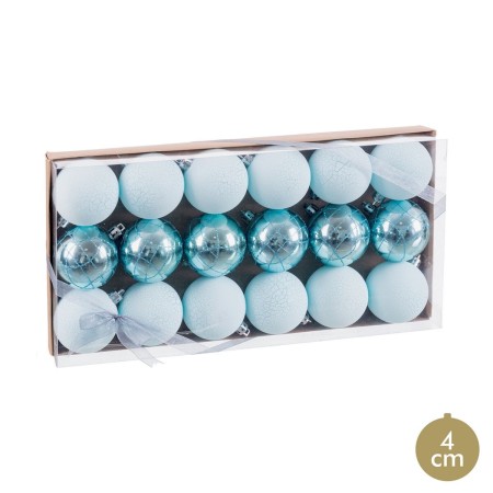 Boules de Noël Bleu Plastique Ø 4 cm (18 Unités) de BigBuy Home, Noël - Réf : S8807644, Prix : 6,53 €, Remise : %