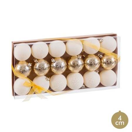 Christmas Baubles Golden Plastic Ø 4 cm (18 Units) by BigBuy Home, Christmas - Ref: S8807646, Price: 6,53 €, Discount: %