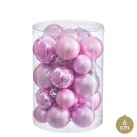 Christmas Baubles Pink Plastic (27 Units) by BigBuy Home, Christmas - Ref: S8807647, Price: 6,99 €, Discount: %