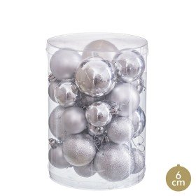 Boules de Noël Argenté Plastique (27 Unités) de BigBuy Home, Noël - Réf : S8807649, Prix : 6,99 €, Remise : %