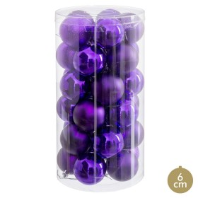 Bolas de Navidad Lila Plástico Ø 6 cm (30 unidades) de BigBuy Home, Navidad - Ref: S8807653, Precio: 10,26 €, Descuento: %