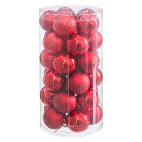 Bolas de Navidad Rojo Plástico Ø 6 cm (30 unidades) de BigBuy Home, Navidad - Ref: S8807654, Precio: 10,22 €, Descuento: %