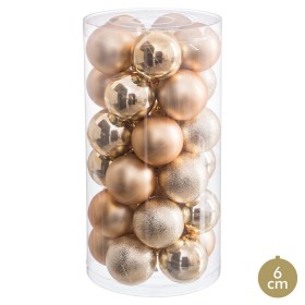 Bolas de Navidad Ø 12 cm 6 Unidades Marrón Plástico | Tienda24 - Global Online Shop Tienda24.eu