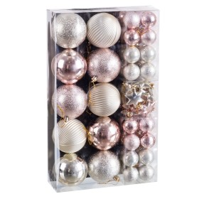 Boules de Noël Rose Plastique (50 Unités) de BigBuy Home, Noël - Réf : S8807658, Prix : 18,65 €, Remise : %