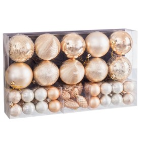 Weihnachtsbaumkugeln Gold Kunststoff (50 Stück) von BigBuy Home, Weihnachten - Ref: S8807661, Preis: 18,65 €, Rabatt: %