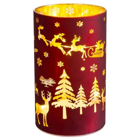 Lampada da tavolo Rosso Cristallo 9 x 9 x 15 cm di BigBuy Home, Lampade da tavolo e abat-jour - Rif: S8807670, Prezzo: 7,72 €...