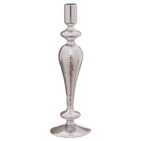 Circular Candelabra with Stand Christmas White Crystal Paraffin 21,7 x 13,3 x 3,8 cm | Tienda24 - Global Online Shop Tienda24.eu