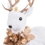 Weihnachtsschmuck Weiß Gold Hirsch 20 x 11 x 22 cm von BigBuy Home, Weihnachten - Ref: S8807683, Preis: 17,52 €, Rabatt: %