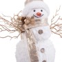 Christmas bauble White Gold Snow Doll 24 x 16 x 28 cm by BigBuy Home, Christmas - Ref: S8807685, Price: 20,91 €, Discount: %