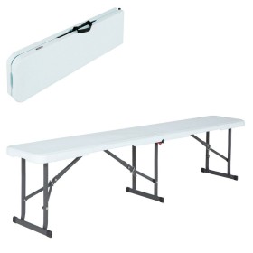 Banc Lifetime Blanc Pliable 183 x 42 x 29 cm de Lifetime, Bancs - Réf : S8901377, Prix : 47,11 €, Remise : %