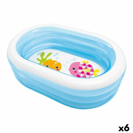 Aufblasbares Planschbecken für Kinder Intex Oval Blau Weiß 230 L 163 x 46 x 107 cm (6 Stück) | Tienda24 - Global Online Shop Tienda24.eu