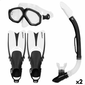 Diving Goggles with Snorkle and Fins AquaSport Black Adults (2 Units) by AquaSport, Snorkelling Packages - Ref: S8905525, Pri...