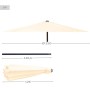 Parasol Aktive D250 Crème Ø 250 cm 2,4 m de Aktive, Parasols - Réf : S8905540, Prix : 38,96 €, Remise : %