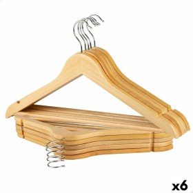 Juego de Perchas Max Home Marrón Madera Acero 44,5 x 23 x 1 cm 10 Piezas (6 Unidades) | Tienda24 - Global Online Shop Tienda24.eu