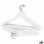 Set of Clothes Hangers Max Home White Wood Steel 44,5 x 23 x 1 cm 10 Pieces (6 Units) | Tienda24 - Global Online Shop Tienda24.eu