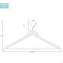 Set of Clothes Hangers Max Home White Wood Steel 44,5 x 23 x 1 cm 10 Pieces (6 Units) | Tienda24 - Global Online Shop Tienda24.eu