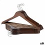 Juego de Perchas Max Home Marrón Madera Acero 44,5 x 23 x 1 cm 10 Piezas (6 Unidades) | Tienda24 - Global Online Shop Tienda24.eu