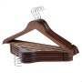 Juego de Perchas Max Home Marrón Madera Acero 44,5 x 23 x 1 cm 10 Piezas (6 Unidades) | Tienda24 - Global Online Shop Tienda24.eu