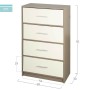 Chest of drawers Max Home White Grey Modern 58 x 91 x 30 cm | Tienda24 - Global Online Shop Tienda24.eu