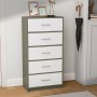 Chest of drawers Max Home White Grey Modern 58 x 112 x 30 cm | Tienda24 - Global Online Shop Tienda24.eu