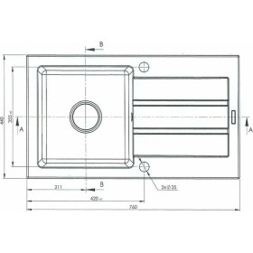 Einfachspülbecken Maidsinks 76 x 44 cm Grau | Tienda24 - Global Online Shop Tienda24.eu