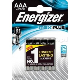 Pilhas Energizer Max Plus AAA 1,5 V (4 Unidades) de Energizer, Pilhas - Ref: S9106189, Preço: 5,82 €, Desconto: %