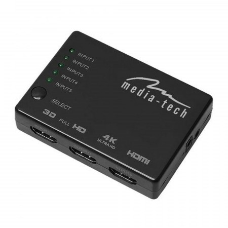 HDMI switch Media Tech MT5207 Black by Media Tech, HDMI - Ref: S91103176, Price: 15,95 €, Discount: %