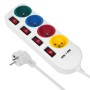 Rallonge 4 prises Schuko avec interrupteur MacLean MCE229W (1,5 m) de MacLean, Multiprises - Réf : S91104347, Prix : 12,77 €,...