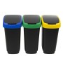 Waste bin Rotho Twist Blue Black Red Green 25 L Plastic | Tienda24 - Global Online Shop Tienda24.eu