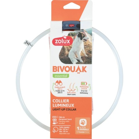 Coleira para Cães Zolux BIVOUAK LED Azul 60 cm 30 cm de Zolux, Coleiras - Ref: S91107508, Preço: 8,81 €, Desconto: %