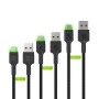 Adaptador USB a USB-C Green Cell KABGCSET01 Negro Verde 2 m (3 Unidades) | Tienda24 - Global Online Shop Tienda24.eu