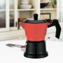 Italian Coffee Pot Feel Maestro MR-1657-6 Black Red Aluminium 300 ml 6 Cups by Feel Maestro, Stovetop Coffee Makers - Ref: S9...