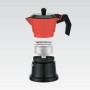 Italienische Kaffeemaschine Feel Maestro MR-1657-6 Schwarz Rot Aluminium 300 ml 6 Tassen von Feel Maestro, Espressokocher - R...