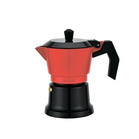 Italian Coffee Pot Feel Maestro MR-1657-3 Black Red Aluminium 150 ml 3 Cups by Feel Maestro, Stovetop Coffee Makers - Ref: S9...