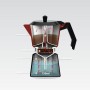 Italian Coffee Pot Feel Maestro MR-1657-3 Black Red Aluminium 150 ml 3 Cups | Tienda24 - Global Online Shop Tienda24.eu