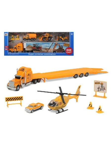 Playset Super Container Construction 39 x 14 cm Camião Porta-veículos | Tienda24 Tienda24.eu