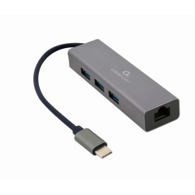 Hub USB-C 4 Portas GEMBIRD A-CMU3-LAN-01 Branco Cinzento de GEMBIRD, Hubs USB - Ref: S9115214, Preço: 18,57 €, Desconto: %